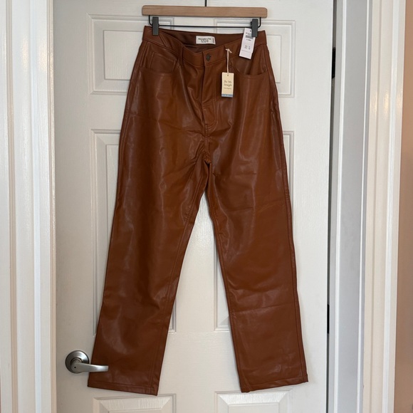 Brown Leather Pants - Picture 2 of 3